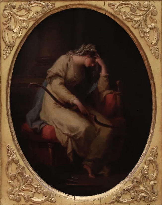 Angelika Kauffmann - 118, Penelope piange sull'arco di Ulisse, Bündner Kunstmuseum